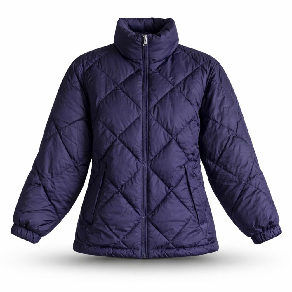 Vintage Eddie Bauer Women's Dark Purple Goose Down Puffer Jacket Coat